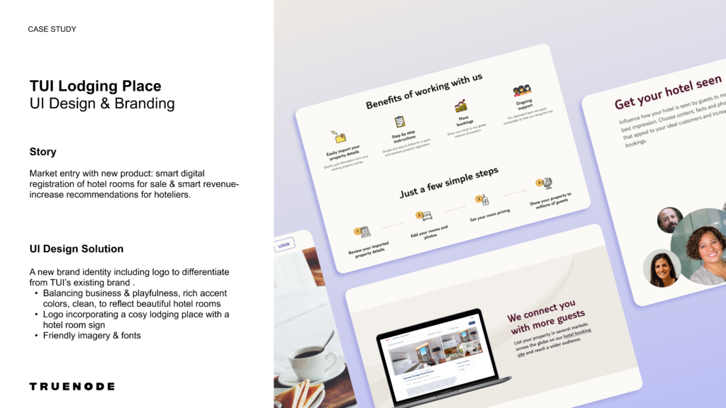 Good UI Design website example - TUI case study