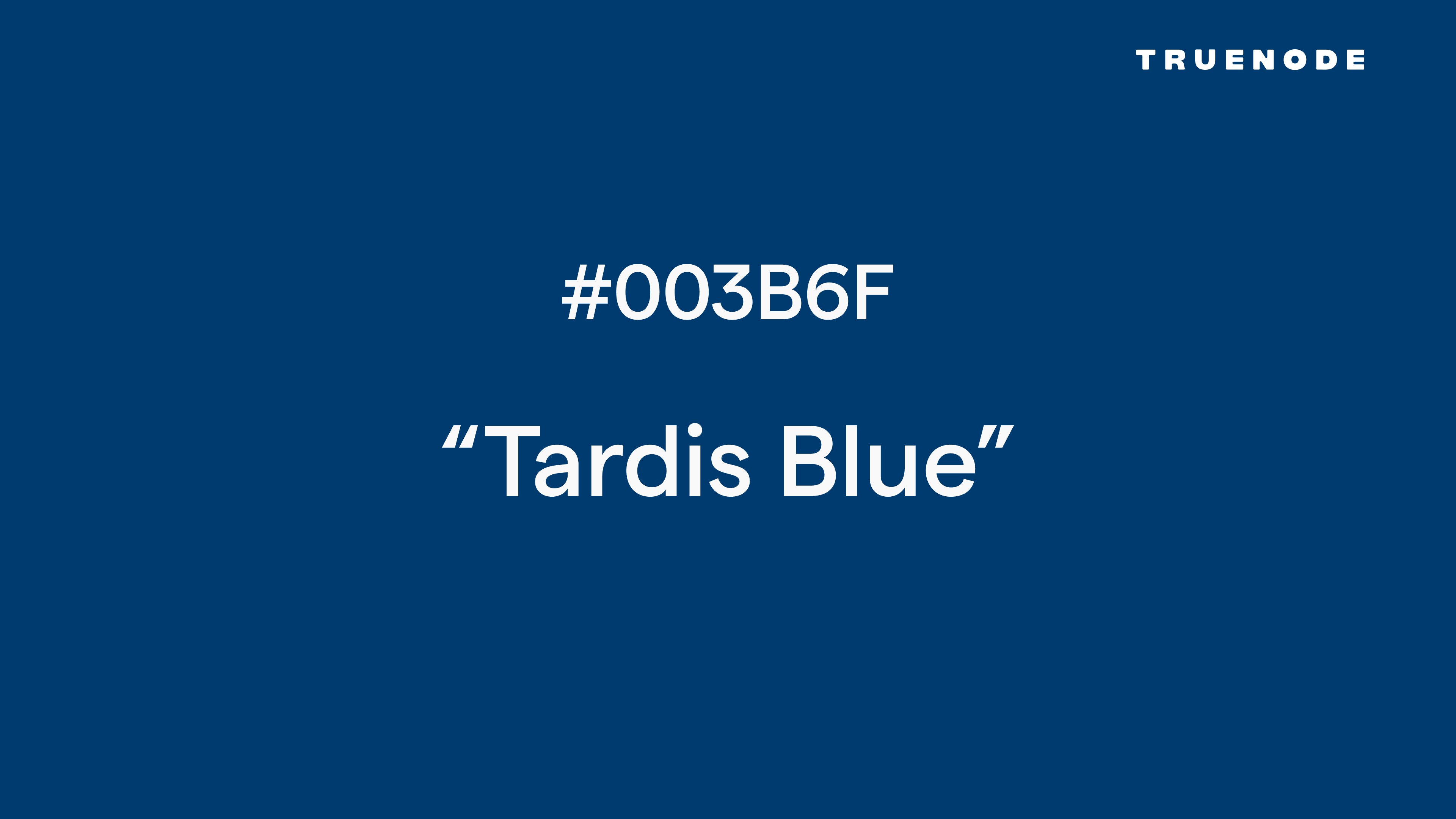 Favourite Panthone Color Tardis Blue