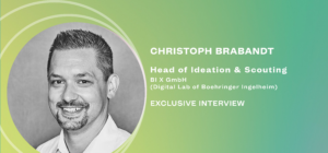 Christoph Brabandt, Head of Digital Ideation and Scouting at BI X Digital Lab, discussing Boehringer Ingelheim's Healthcare Digital Innovation in an expert interview