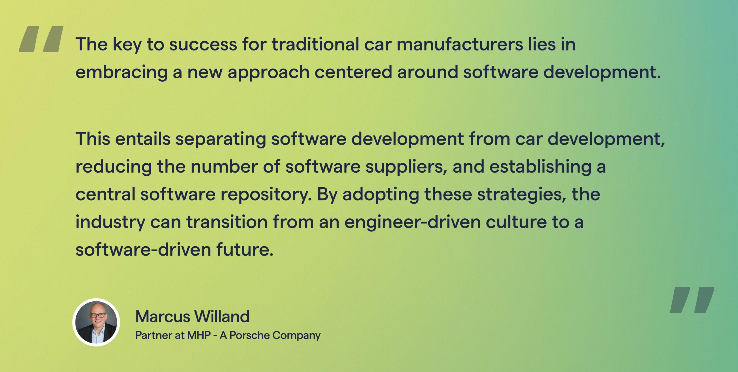 Software development for car manufacturers